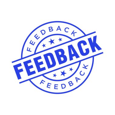 Geribildirim Harfi Lastik Damga Vektörü Tasarım Şablonu