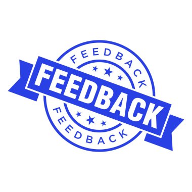 Geribildirim Harfi Lastik Damga Vektörü Tasarım Şablonu