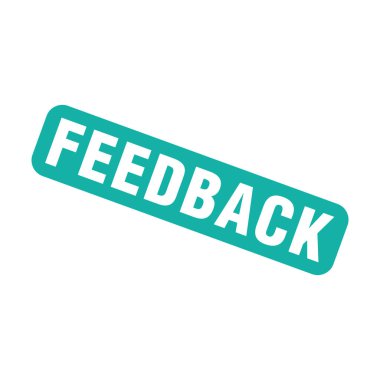 Geribildirim Harfi Lastik Damga Vektörü Tasarım Şablonu