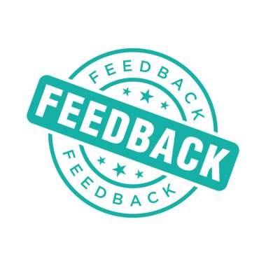 Geribildirim Harfi Lastik Damga Vektörü Tasarım Şablonu