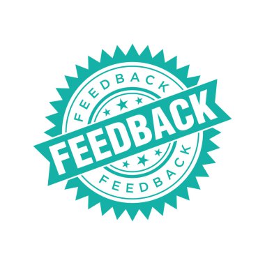 Geribildirim Harfi Lastik Damga Vektörü Tasarım Şablonu