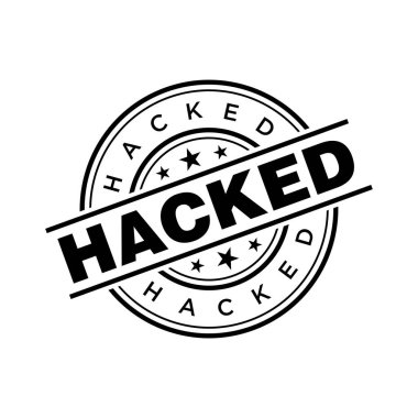 Hacklenmiş Harf Kauçuk Damga Vektörü Tasarım Şablonu