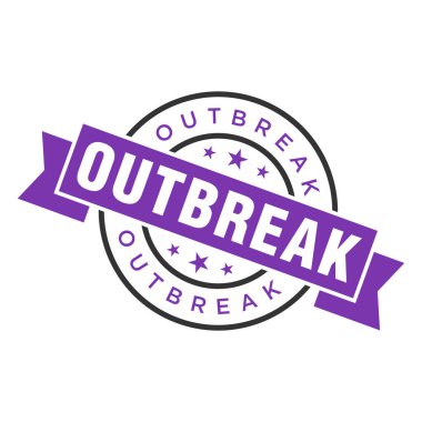 Salgın Harf Kauçuk Damga Vektörü Tasarım Şablonu