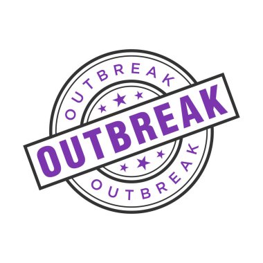 Salgın Harf Kauçuk Damga Vektörü Tasarım Şablonu