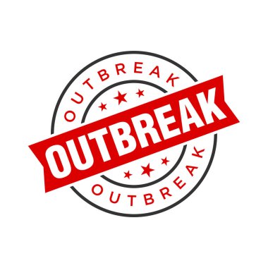 Salgın Harf Kauçuk Damga Vektörü Tasarım Şablonu