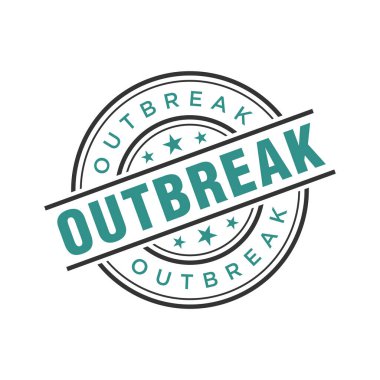 Salgın Harf Kauçuk Damga Vektörü Tasarım Şablonu