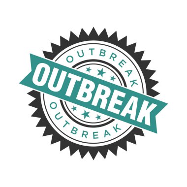 Salgın Harf Kauçuk Damga Vektörü Tasarım Şablonu