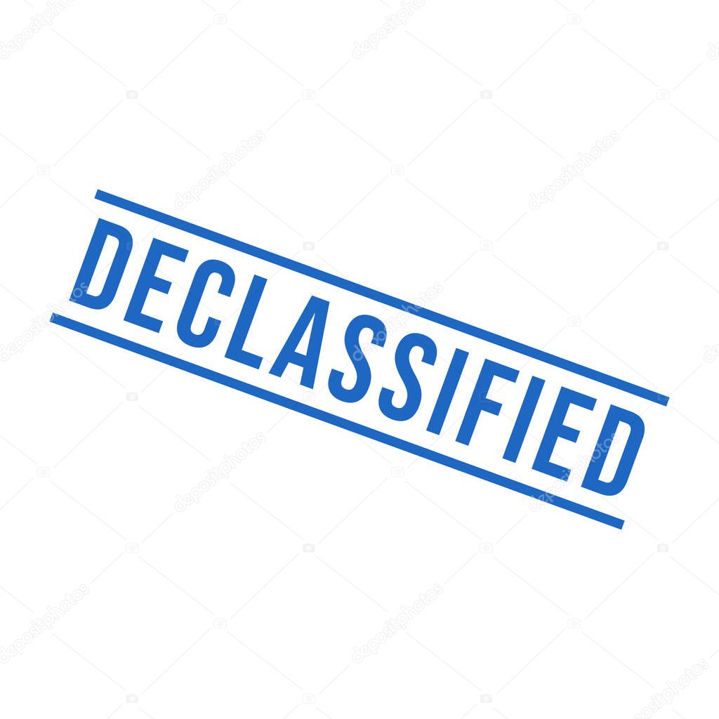 Declassified Letter Rubber Stamp Vector Design Template