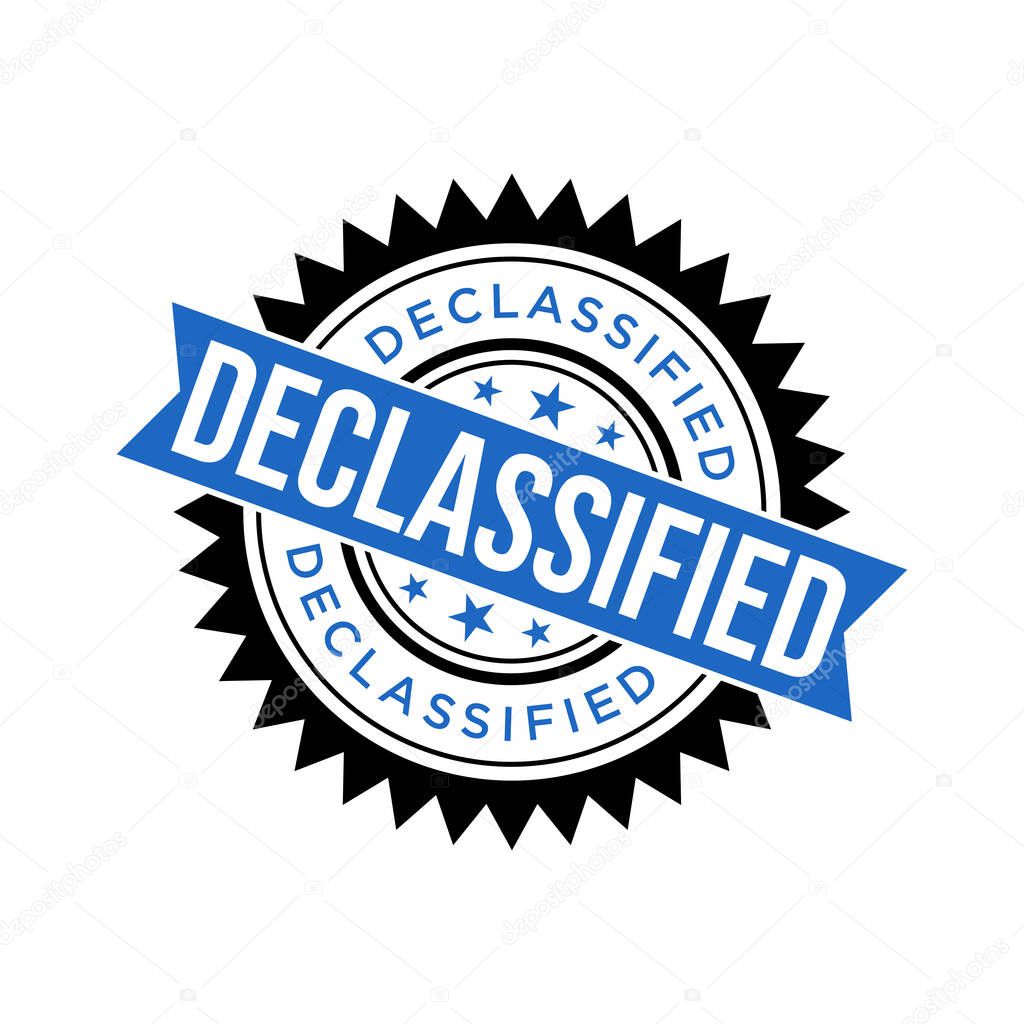 Declassified Letter Rubber Stamp Vector Design Template