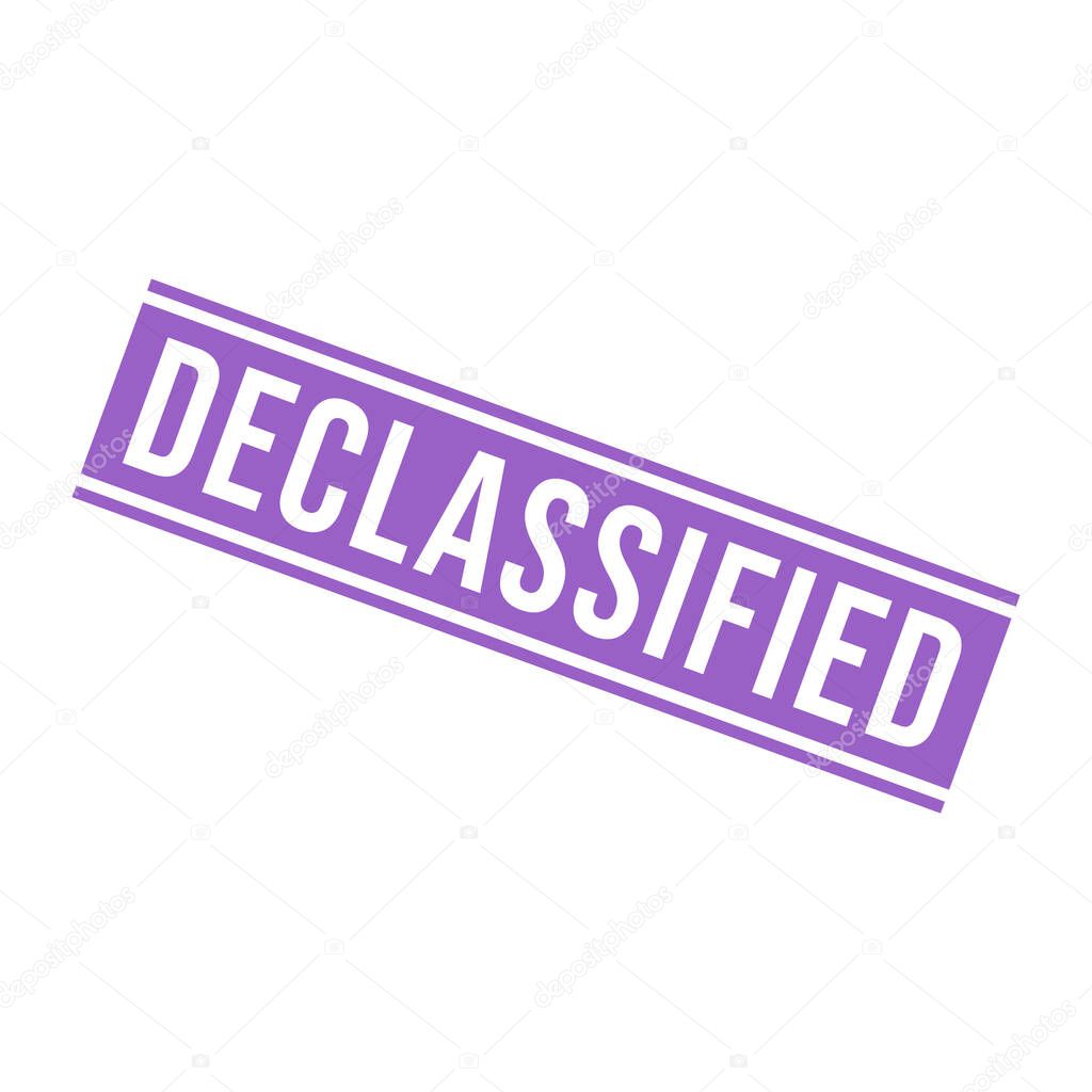 Declassified Letter Rubber Stamp Vector Design Template