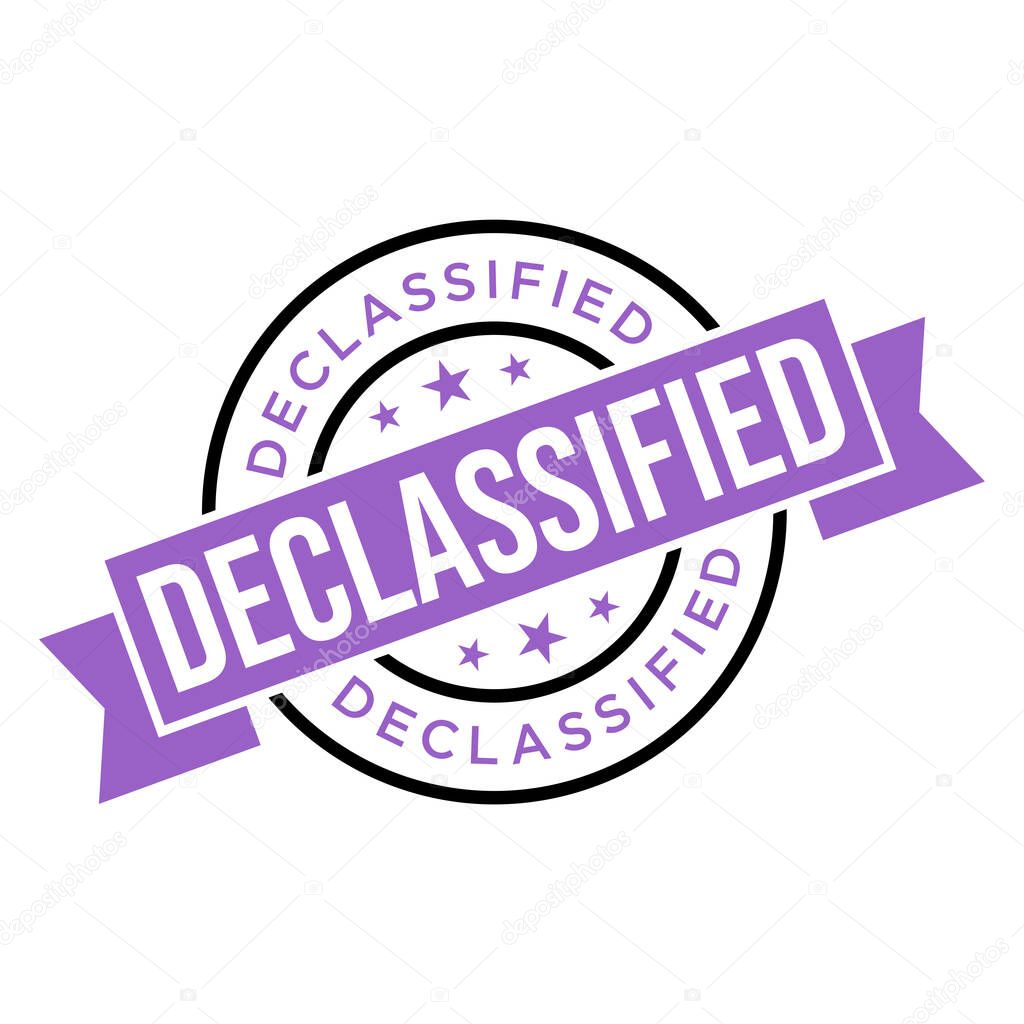 Declassified Letter Rubber Stamp Vector Design Template