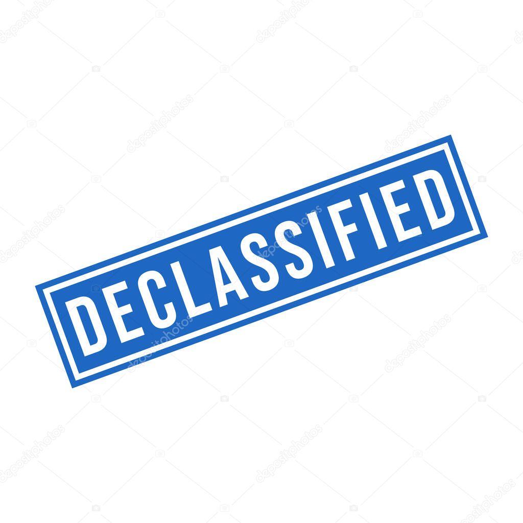 Declassified Letter Rubber Stamp Vector Design Template