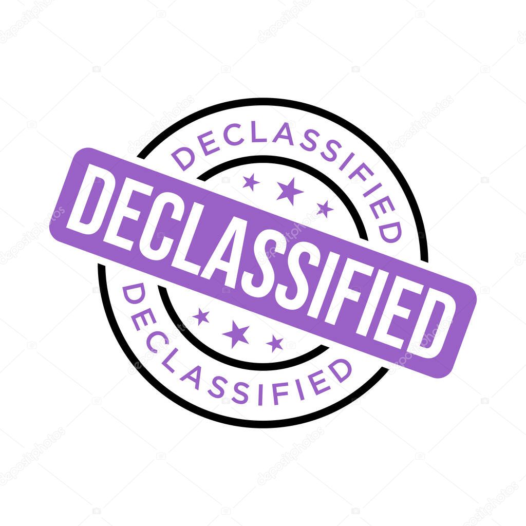 Declassified Letter Rubber Stamp Vector Design Template