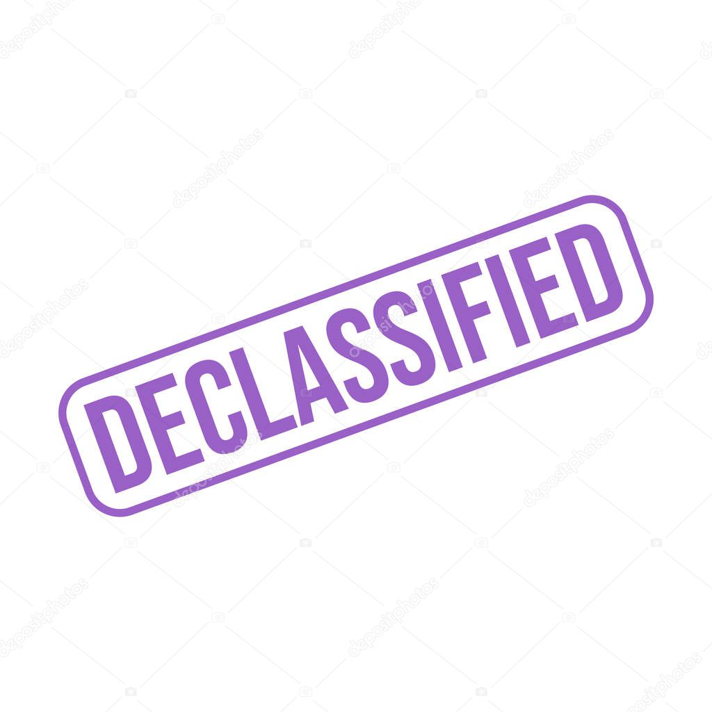 Declassified Letter Rubber Stamp Vector Design Template