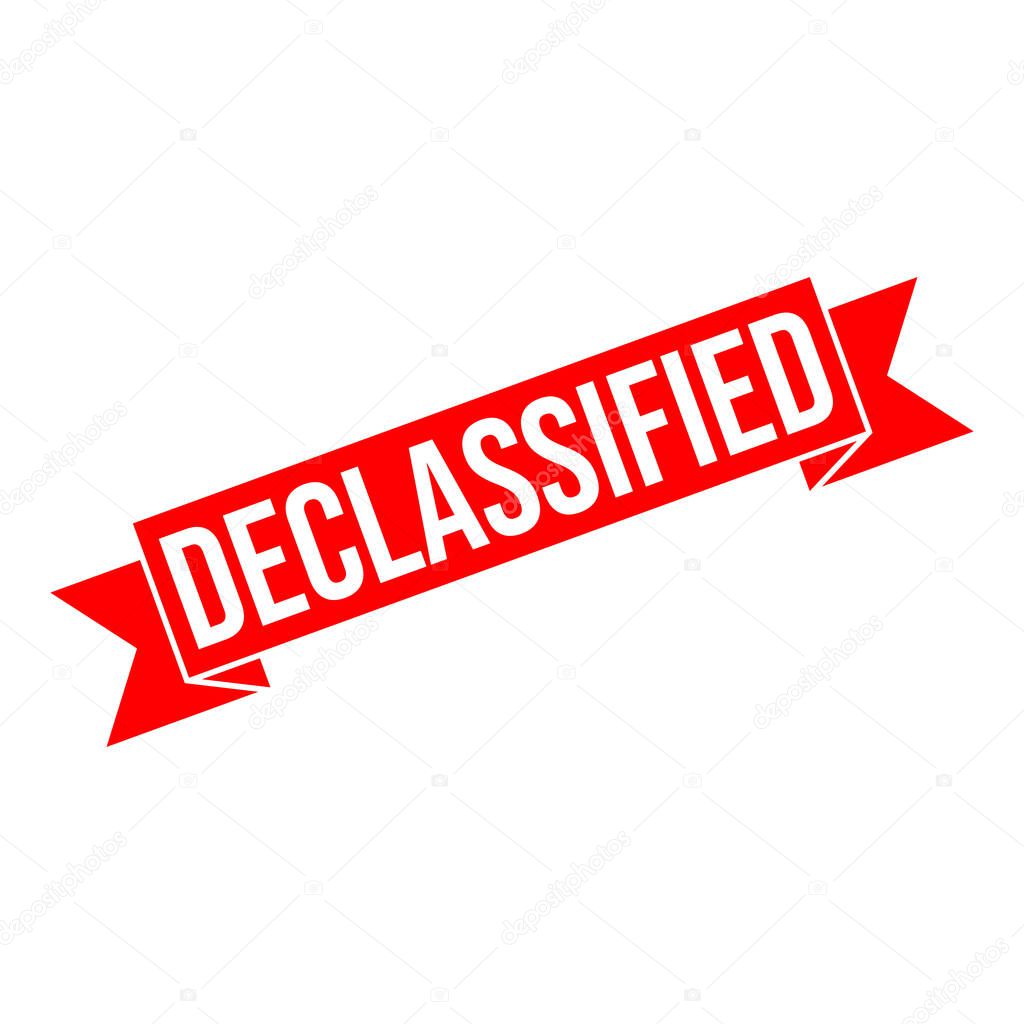 Declassified Letter Rubber Stamp Vector Design Template