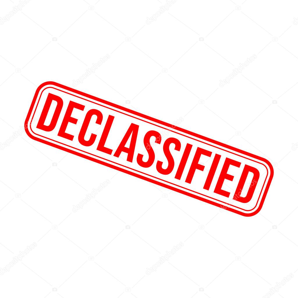 Declassified Letter Rubber Stamp Vector Design Template