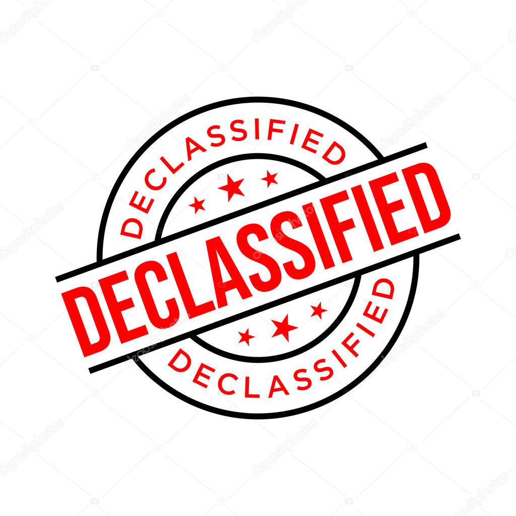 Declassified Letter Rubber Stamp Vector Design Template