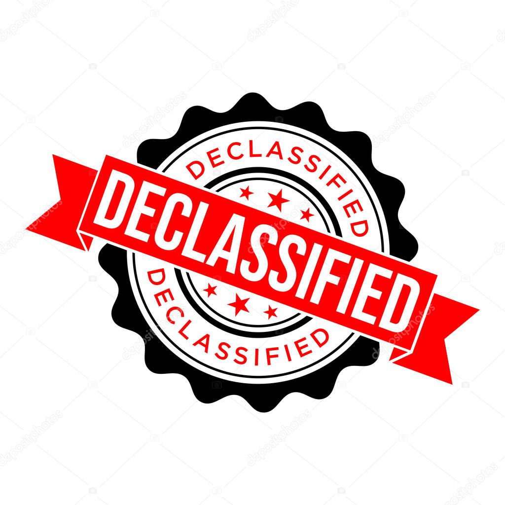 Declassified Letter Rubber Stamp Vector Design Template