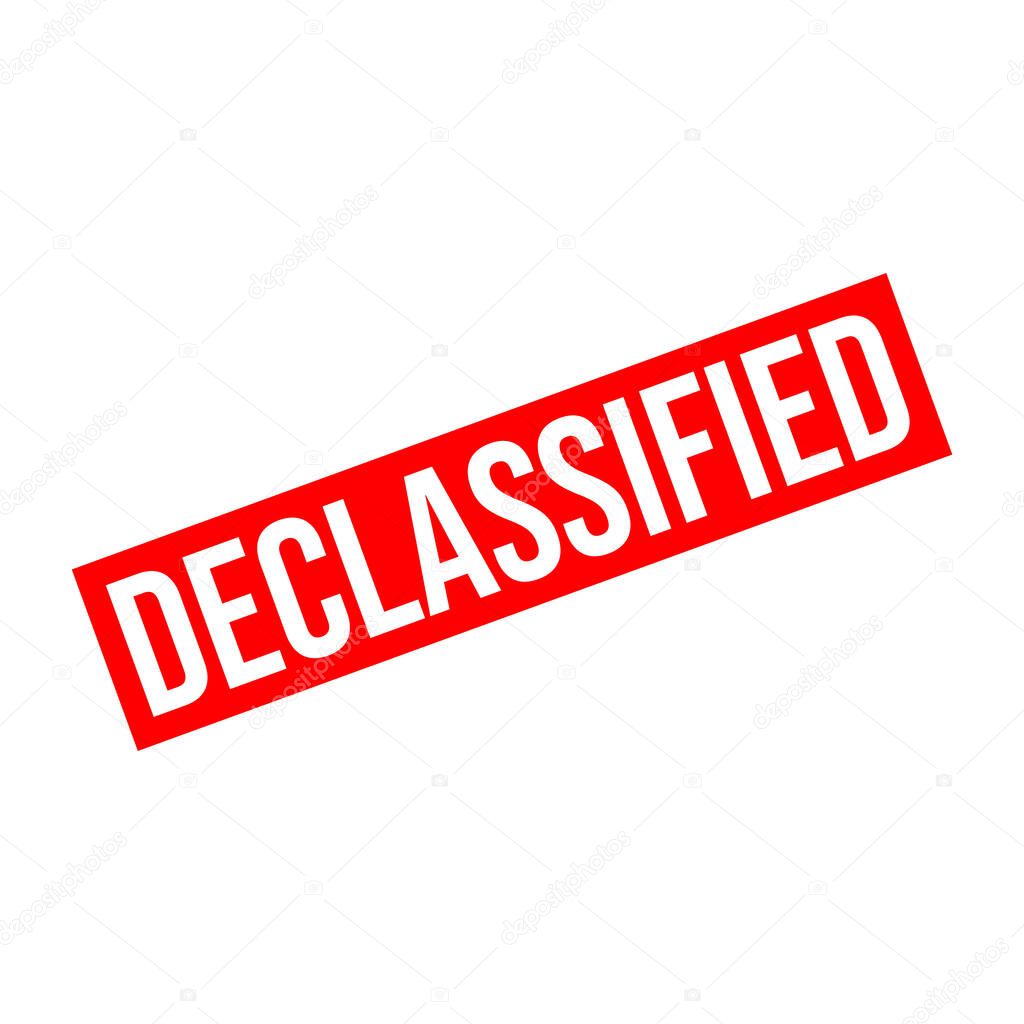Declassified Letter Rubber Stamp Vector Design Template
