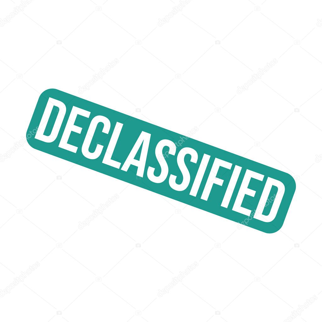 Declassified Letter Rubber Stamp Vector Design Template