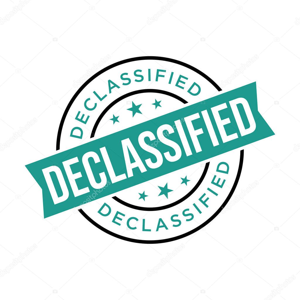 Declassified Letter Rubber Stamp Vector Design Template