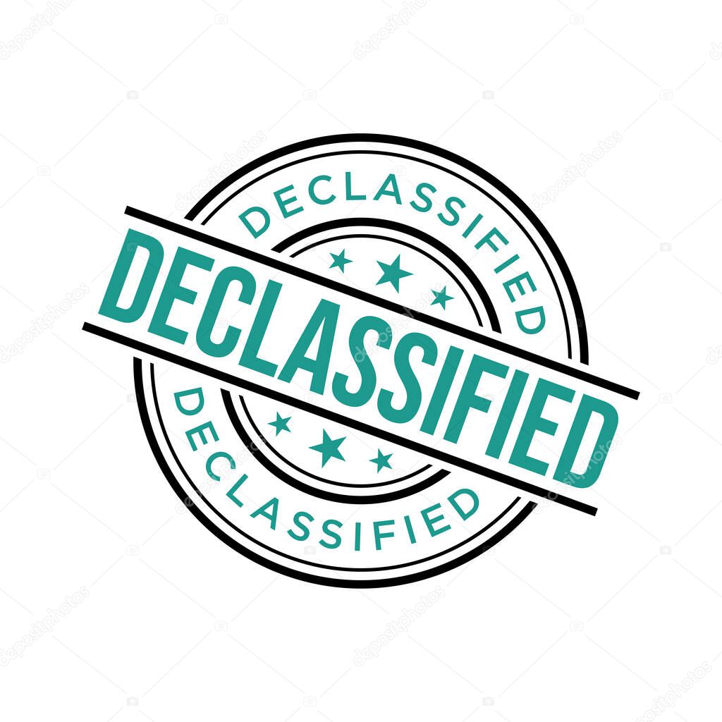 Declassified Letter Rubber Stamp Vector Design Template