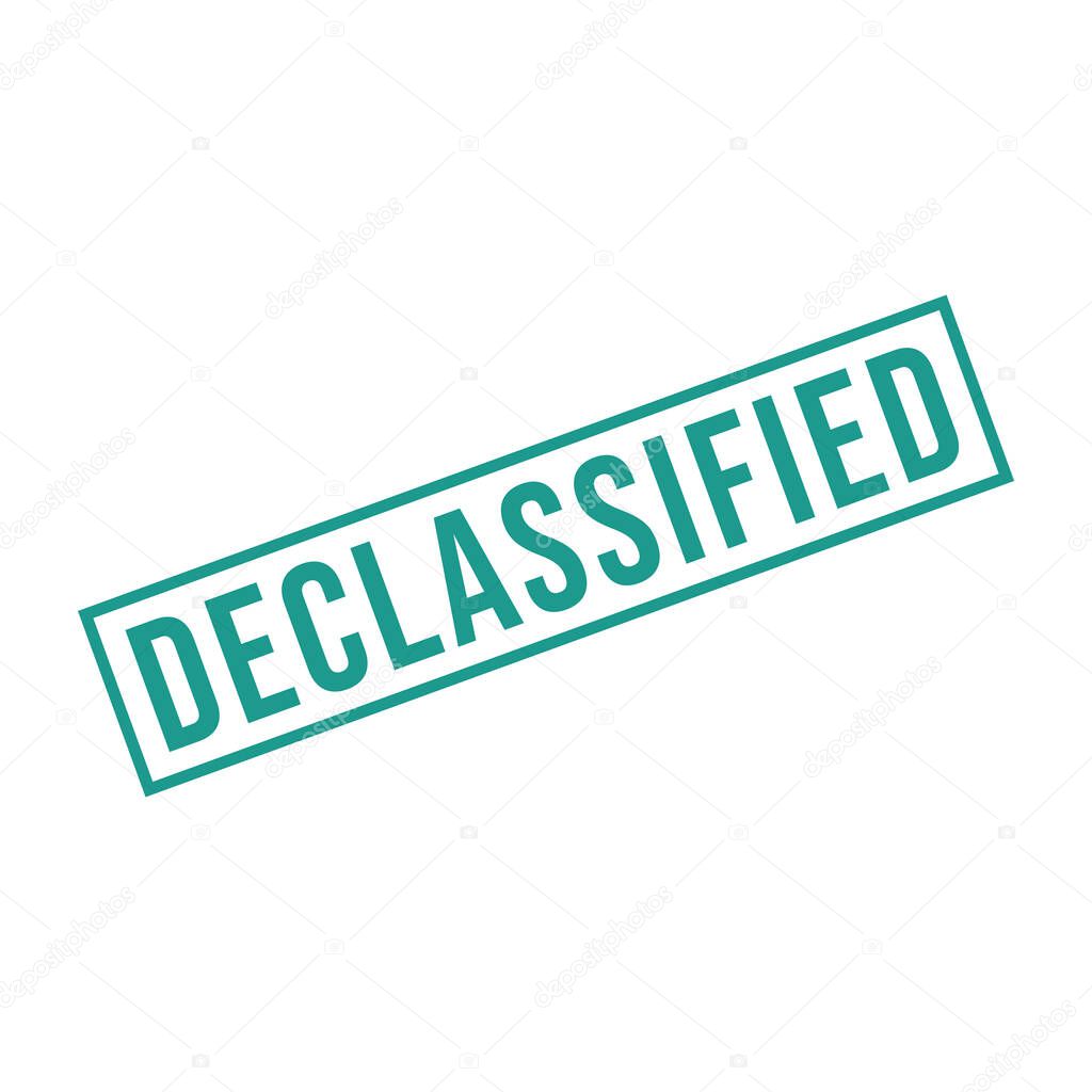 Declassified Letter Rubber Stamp Vector Design Template