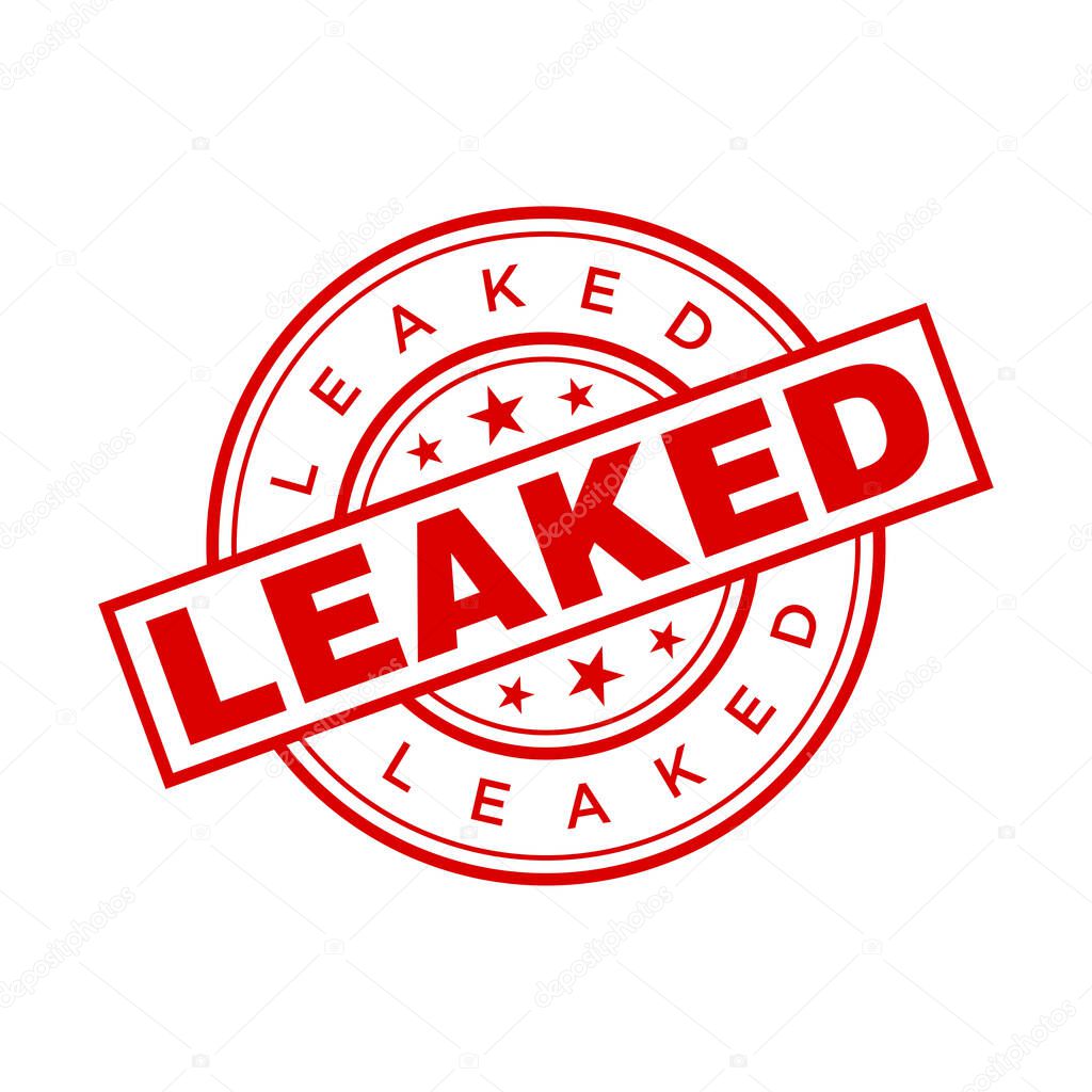 Leaked Letter Rubber Stamp Vector Design Template