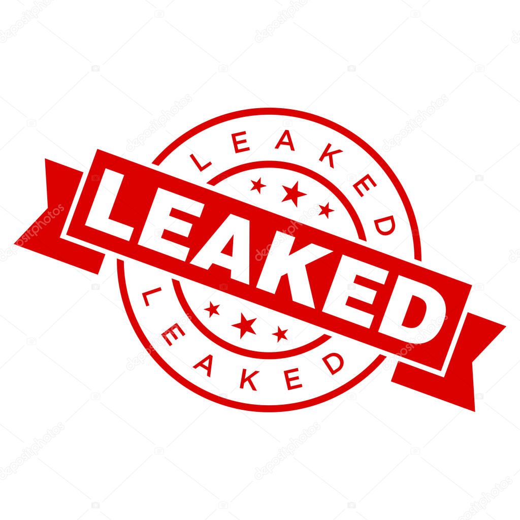 Leaked Letter Rubber Stamp Vector Design Template