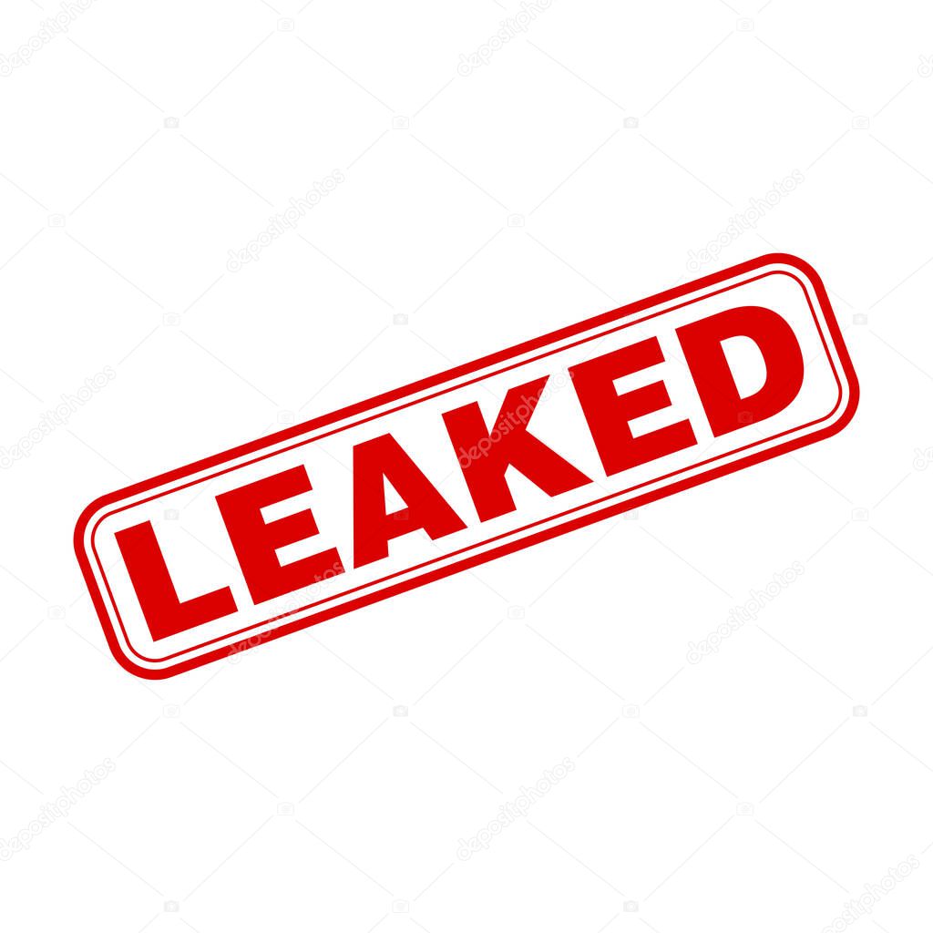 Leaked Letter Rubber Stamp Vector Design Template