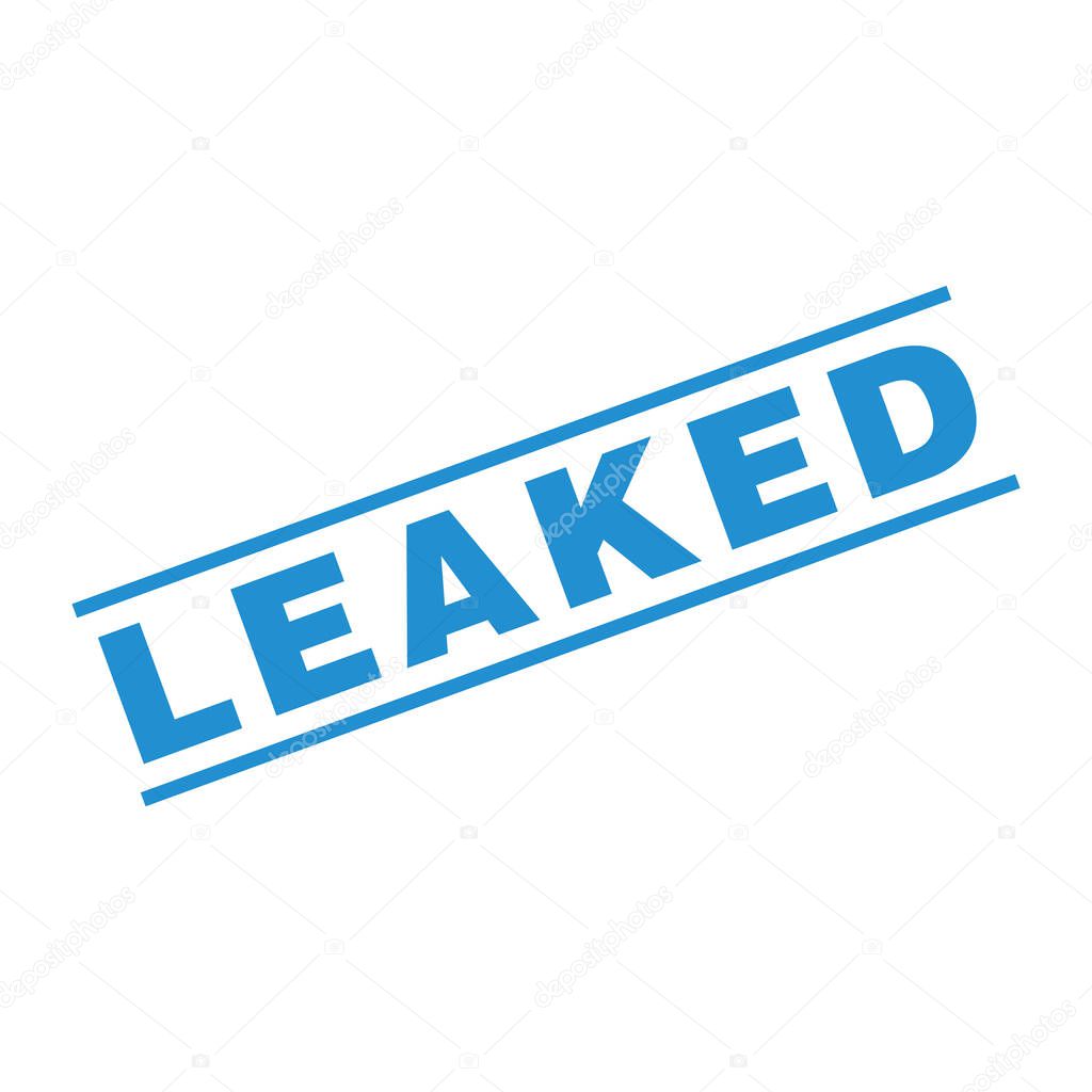 Leaked Letter Rubber Stamp Vector Design Template