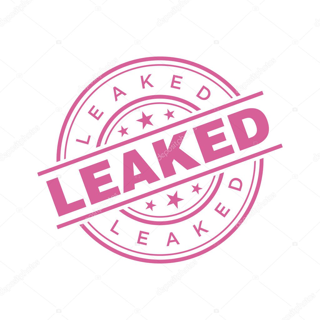 Leaked Letter Rubber Stamp Vector Design Template