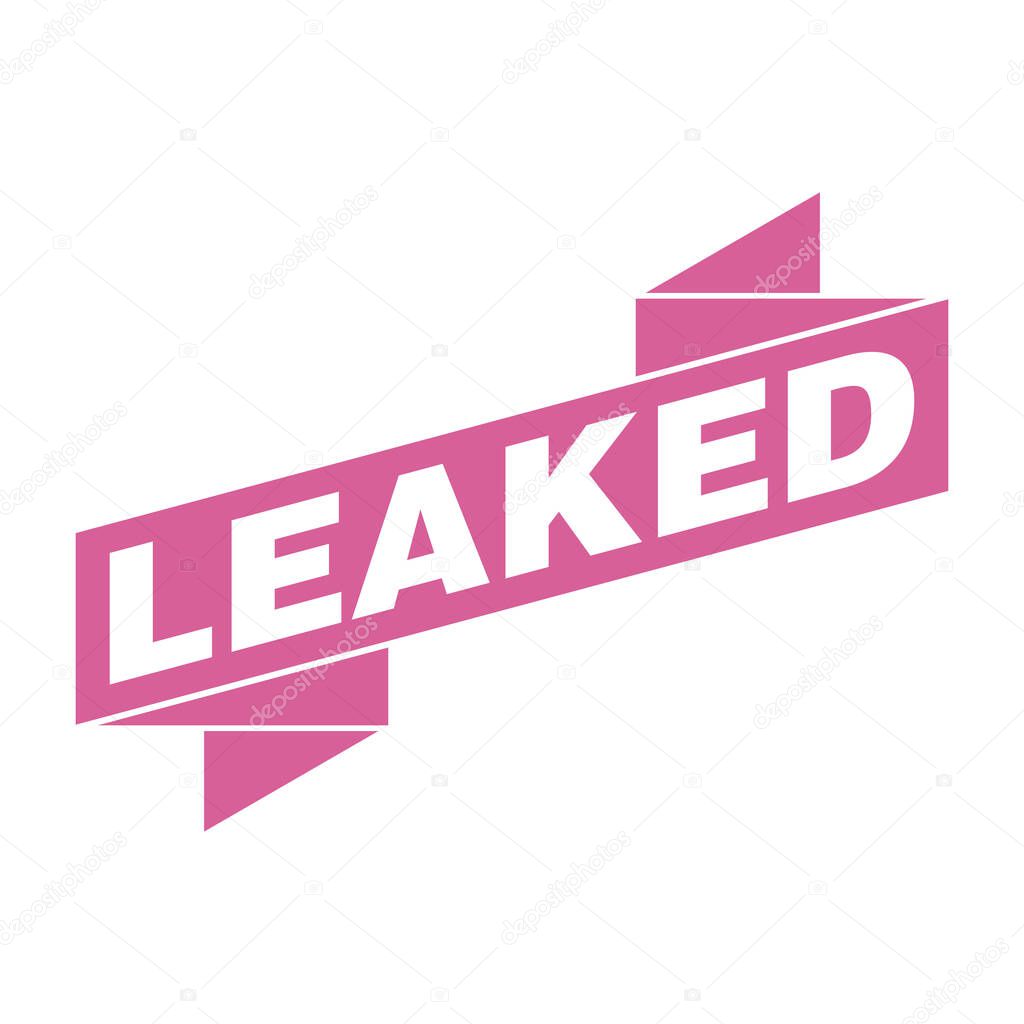 Leaked Letter Rubber Stamp Vector Design Template