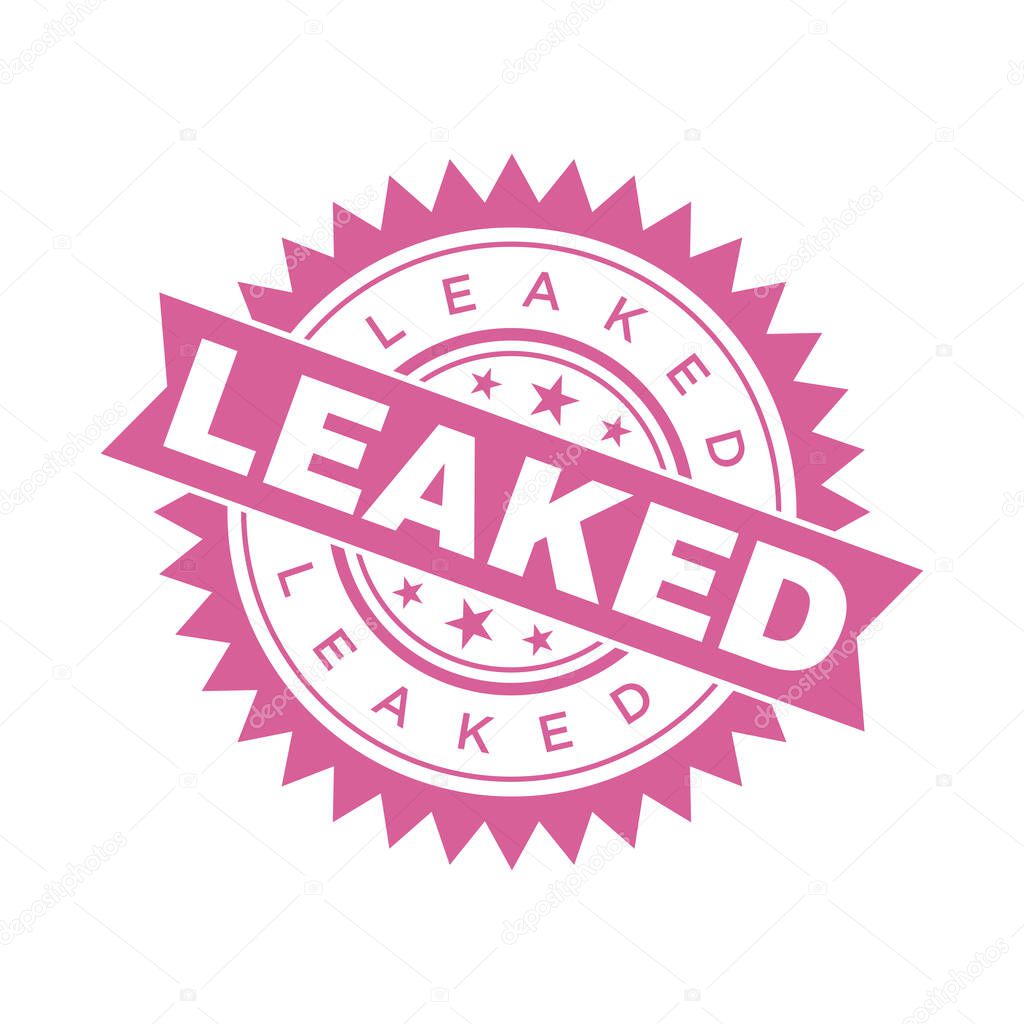 Leaked Letter Rubber Stamp Vector Design Template