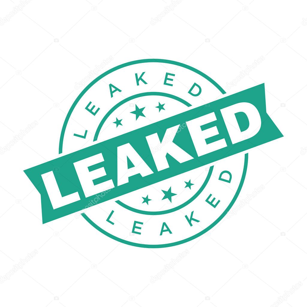 Leaked Letter Rubber Stamp Vector Design Template