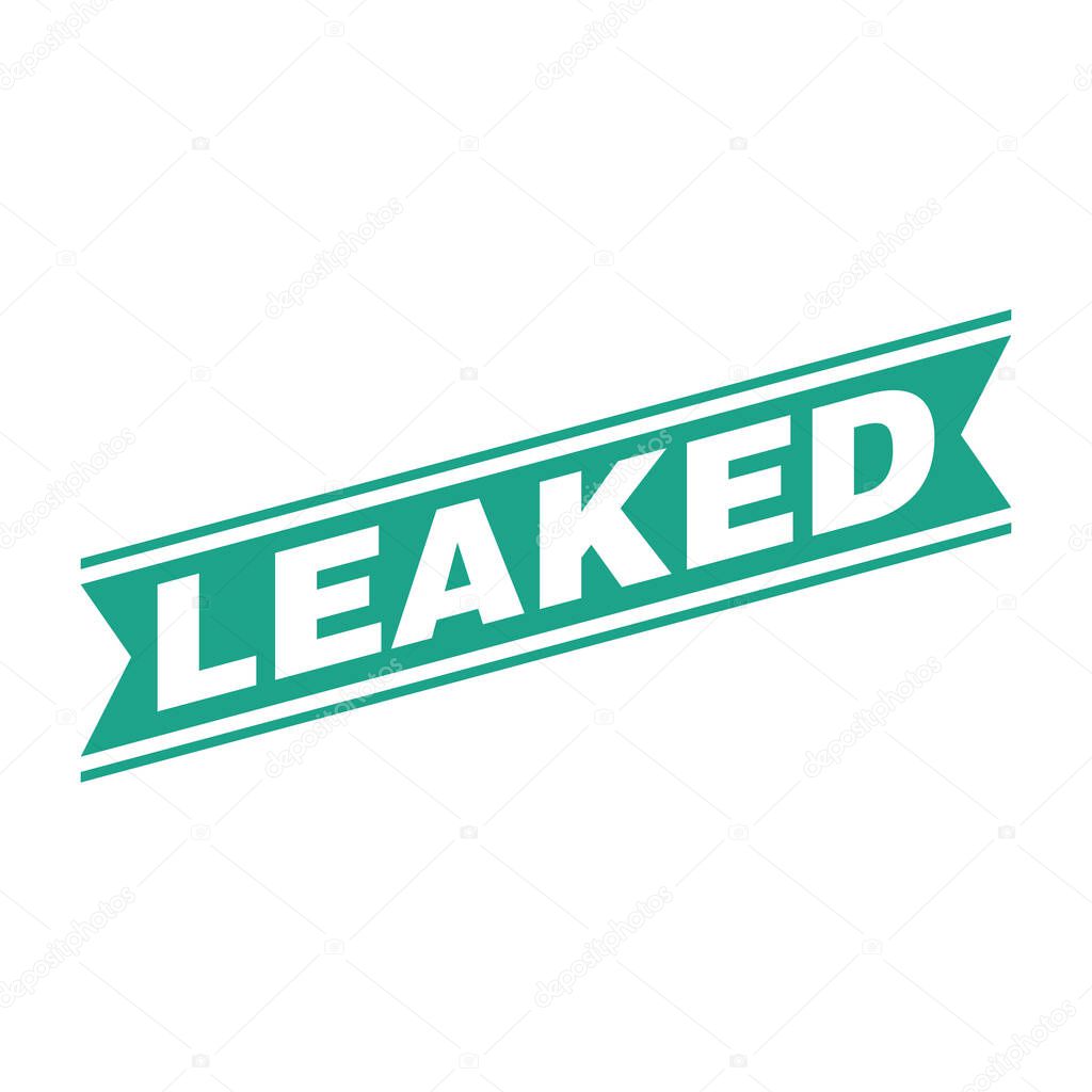 Leaked Letter Rubber Stamp Vector Design Template