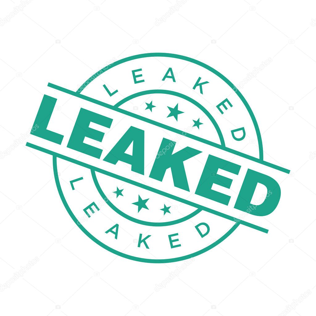 Leaked Letter Rubber Stamp Vector Design Template