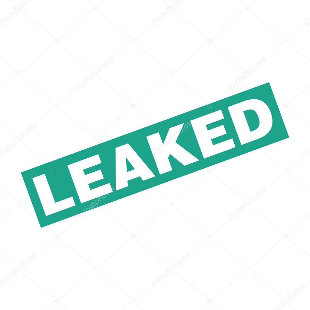 Leaked Letter Rubber Stamp Vector Design Template