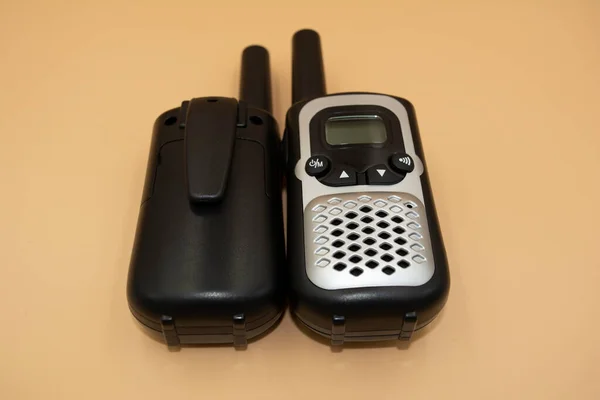 Pair Walkie Talkies Isolated Neutral Background — Stock Photo, Image