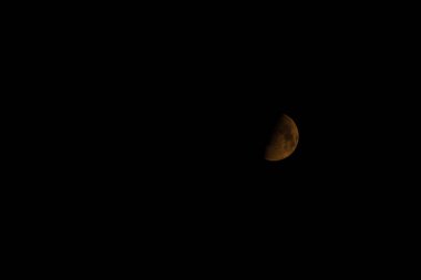 Crescent moon seen from Portugal in June on a clear night clipart