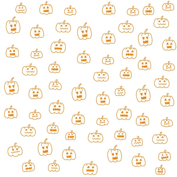Szkic Pumpkin Warzyw Halloween Białym Tle — Zdjęcie stockowe