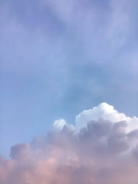 Біла Хмарність Природному Фоні Блакитного Неба Копіювати Простір Запису Тексту — стокове фото