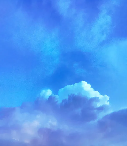 White Cloudy Blue Sky Natural Background Copy Space Write Text — 스톡 사진