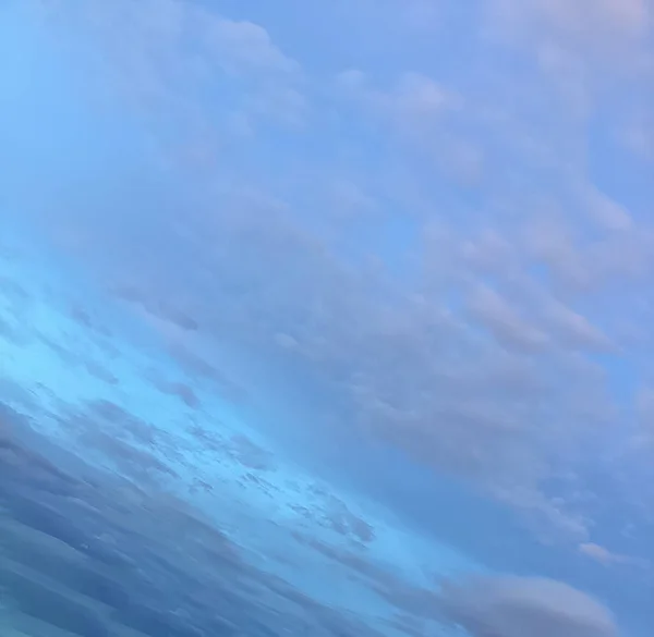 Біла Хмарність Природному Фоні Блакитного Неба Копіювання Місця Запису Тексту — стокове фото