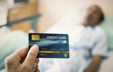Hasta kredi kartı ödemesi sağlık faturaları finansal güvenlik kolaylığı, sağlık hizmetleri yönetim hasta giderleri ve sigorta işlemleri fatura.