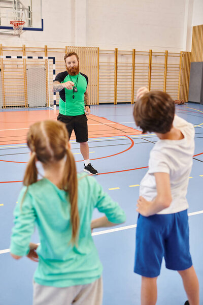 A diverse group of young people enthusiastically doing sport activities