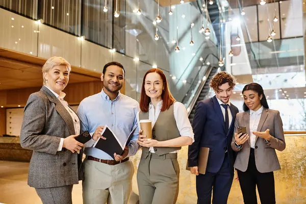 Interracial Group Business People Standing Together — Stock Photo, Image