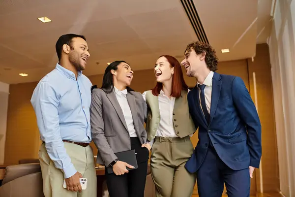 Diverse Group Business People Standing Together — Stock Photo, Image
