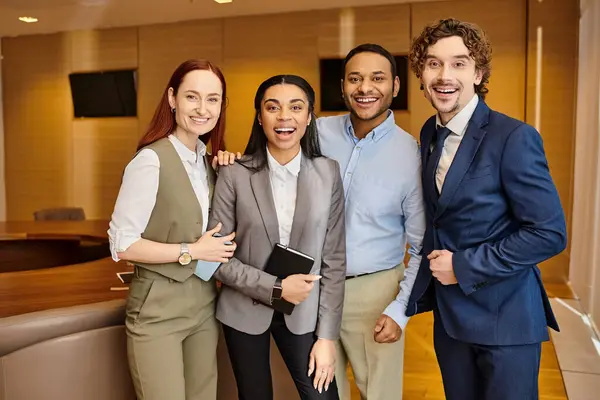 Diverse Group Business People Standing Together Unity — Stock Photo, Image
