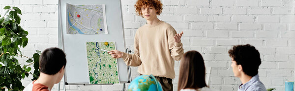 Teenagers participate in a Model United Nations conference, learning about international relations.